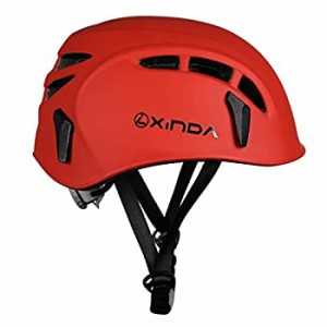 ハーフドーム　ライミング用ヘルメット登山用ヘルメット防護帽 キャンプ アウトドア 装備 旅行用品 釣り帽子救援 　全７色 - 赤（中古品