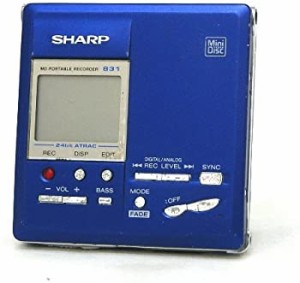 SHARP シャープ　MD-MT831-A ブルー　ポータブルMDレコーダー　（MD録音再生兼用機/ポータブルMDプレーヤー/ポータブルミニディスクレコ