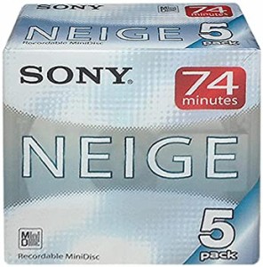 SONY 録音用MD(ミニディスク) Neige ネージュ 74分 5枚 5MDW74NEB（中古品）