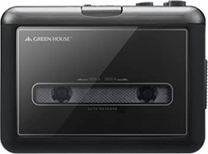 グリーンハウス カセットテープ変換プレーヤー パソコン不要 microSD保存 GH-CTPB-BK（中古品）