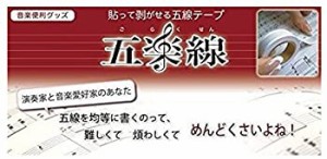 五楽線テープ／通常タイプ（12mm幅）×2個入り／貼って剥がせる五線の紙テープ（中古品）