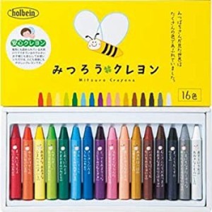 ホルベイン みつろうクレヨン 16色セット 310001（中古品）