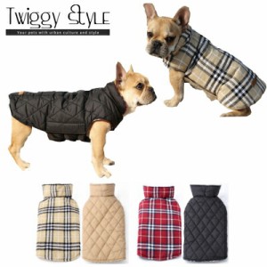 犬 犬服 ドッグウェア 秋 冬 秋冬 冬服 シンプル 暖かい プチプラ 中型犬 大型犬 犬用コート      チェック柄リバーシブルコート