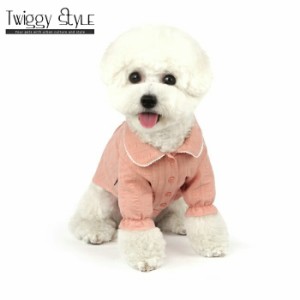 犬 犬服 ドッグウェア 秋 冬 シンプル ブラウス     ピンタックブラウスピンク