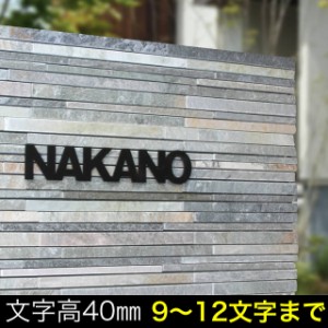 選べる書体 表札 ステンレス サイン 切り文字 レタリオ おしゃれ ローマ字 ネームプレート TNG40-12 文字高約40mm ※9〜12文字まで