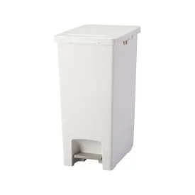 アスベル（株）エバンペダルペール45L ホワイト ゴミ箱 ダストボックス ペダル式 シンプル