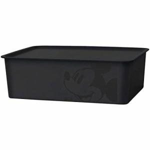 錦化成 ミッキーマウス スクエアＢＯＸ レギュラー ブラック 収納用品 収納ボックス 収納ケース キャラクター ディズニー シンプル おし
