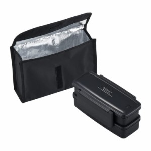 オーエスケー ＢＳＦランチボックス二段保冷ケース付 BLW-12HE ブラック ランチボックス お弁当箱 保冷ケース付 メンズ用