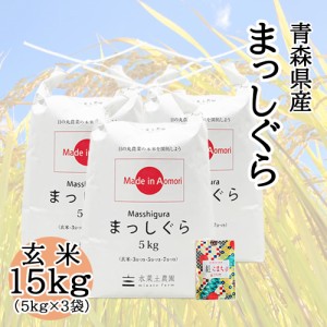 ☆ 吹き掛け 令和6年 青森県産 まっしぐら 玄米〈30kg〉