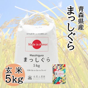 生活応援価格！ 米 お米 玄米 5kg 青森県産 まっしぐら 令和5年産 送料無料 / 古代米30g付き mgg5