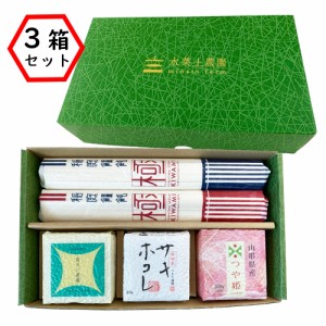 令和5年産 サキホコレ つや姫 青天の霹靂  各300g ＆稲庭うどん160g×2袋入り 3箱セット 内祝い ギフト 贈り物 プレゼント