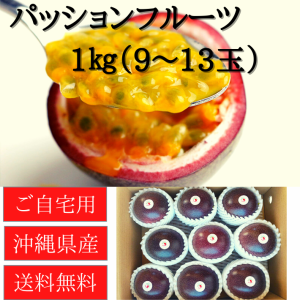 沖縄県産 パッションフルーツ 1ｋｇ （9〜12玉） 沖縄 パッションフルーツ トロピカル 果物 産地直送 送料無料 パッション フルーツ 南国