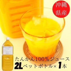 オレンジジュース 沖縄県産 たんかんジュース 2000ml 2Lペットボトル たんかん果汁100％ ストレート 無添加果汁 ミカンジュース みかんジ