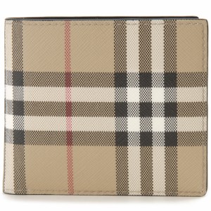 BURBERRY バーバリー 二つ折り財布 メンズ 8065636 VINTAGE CHECK E CANVAS ヴィンテージチェックEキャンバス