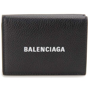 訳あり　小銭入れのホックのメッキはがれ、内側に傷あり　バレンシアガ BALENCIAGA 三つ折り財布 ブラック 黒 594312-1IZI3-1090 コンパ