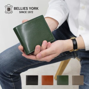 公式 BELLIES YORK ベリーズヨーク 二つ折り財布 牛革 イタリアンレザー BYHL9827