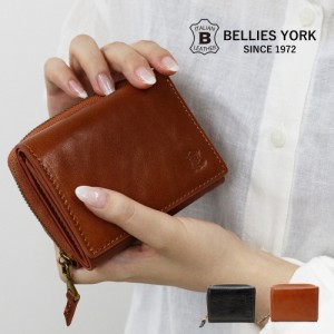 公式 BELLIES YORK ベリーズヨーク 三つ折り財布 牛革 イタリアンレザー BYHL9830