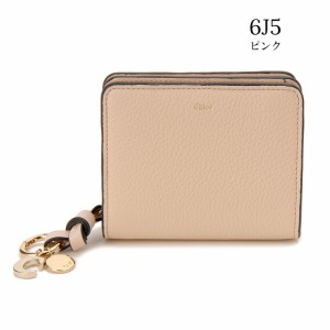 訳あり　背面に革はがれあり　Chloe クロエ 二つ折り財布 レディース ピンク CHC22WP765 F57 6J5 アルファベット