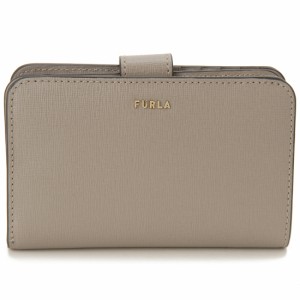 訳あり　ロゴマークのＦの色相違　FURLA フルラ 二つ折り財布 レディース グレー PCX9UNO B30 SBB BABYLON バビロン