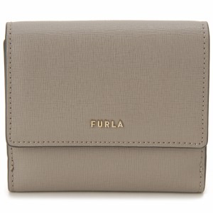 訳あり　かぶせ下側に汚れあり　FURLA フルラ 二つ折り財布 レディース グレー PCY8UNO B30 SBB BABYLON バビロン