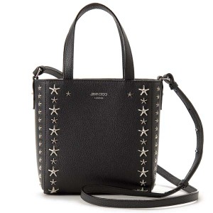 訳あり　保護袋なし　JIMMY CHOO ジミーチュウ ミニ トートバッグ レディース ブラック MPEGASI UUF BKSV 2WAYショルダーバッグ