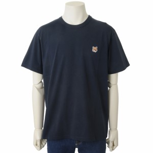 MAISON KITSUNE メゾンキツネ Ｔシャツ メンズ ネイビー AM00103KJ0008P480 FOX HEAD PATCH