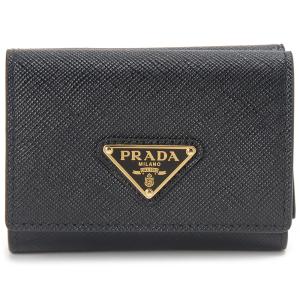 PRADA プラダ 三つ折り財布 レディース ブラック 1MH042 QHH F0002 TRIFOLD WALLET