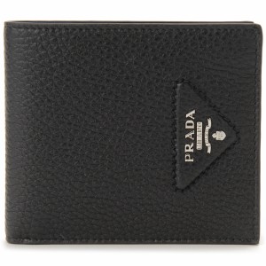 PRADA プラダ 二つ折り財布 メンズ ブラック 2MO738 2BBE F0002 BIFOLD WALLET バイフォールドウォレット