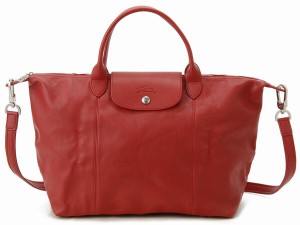 新品 ロンシャン LONGCHAMP ハンドバッグ ル・プリアージュ キュイール ルージュ