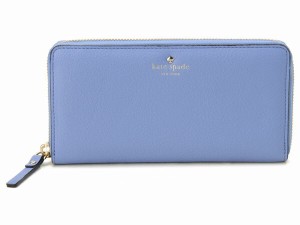 訳あり正面色ﾊｹﾞあり ｹｲﾄｽﾍﾟｰﾄﾞ Kate spade ﾗｳﾝﾄﾞﾌｧｽﾅｰ長財布 PWRU1801469 ｺﾌﾞﾙﾋﾙ ﾚｰｼｰ ﾋﾞｽﾀﾌﾞﾙ