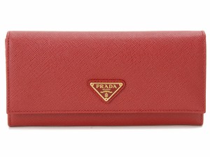 プラダ PRADA 長財布 1MH132-QHH-F068Z SAFFIANO レッド パスケース付き 財布 新品  送料無料 