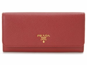 プラダ PRADA 長財布 1MH132-QWA-F068Z SAFFIANO レッド パスケース付き 財布 新品  送料無料 