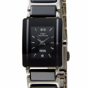 テクノス セラミック レディース 腕時計 TECHNOS TSL906TB ブラック×シルバー 新品
