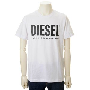 DIESEL ディーゼル Tシャツ メンズ ホワイト A028770AAXJ 100 コットン ロゴTシャツ