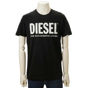 DIESEL ディーゼル Tシャツ メンズ ブラック A028770AAXJ 9XX コットン ロゴTシャツ