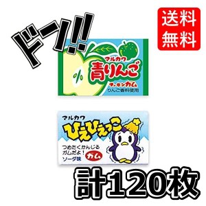 【三太郎の日限定クーポン付！】ひえひえっこガム +青りんごガム 各1箱(55+あたり5)計120個  マルカワフーセンガム 駄菓子 特製ステッカ