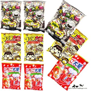 やおきん チョコ大福 プリン大福 いちご大福 袋入り マシュマロ 駄菓子 お菓子 個包装 まとめ買い 業務用 (3袋, 3種アソート)