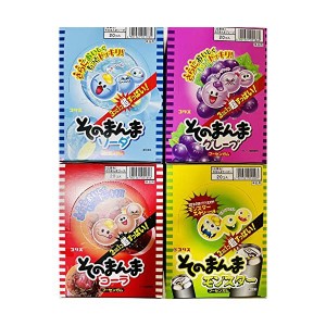 【三太郎の日限定クーポン付！】そのまんまガム 4種×1箱 ガム 風船ガム コーラ味 ソーダ味 グレープ味 モンスター味　駄菓子　詰め合わ