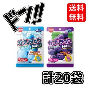 明治チューイング ガブリチュウ MINI（ミニ） ラムネ・グレープ 28g×20袋（2種各10袋）食べ比べ 箱買い アソート コーラ ソーダ まとめ