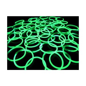 《グリーン(その他9色あり)》 ルミカ社製 サイリウムブレス 単色50本セット サイリュームライトで光るブレスレット ダンスやフェス コン