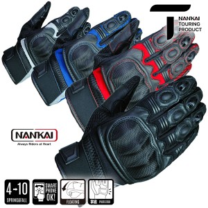 NANKAI  SDG-7063 ツーリングメッシュグローブ  反射素材で夜間の被視認性向上! バイク/オートバイ用 ライディンググローブ /南海部品