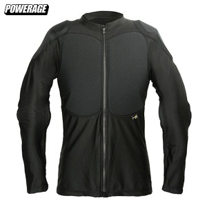 ★送料無料★POWERAGE PA-475/PORON 肩・肘・胸・脊椎サポーター 装着感無しの快適性！ バイク/オートバイ用 ライディング用プロテクター