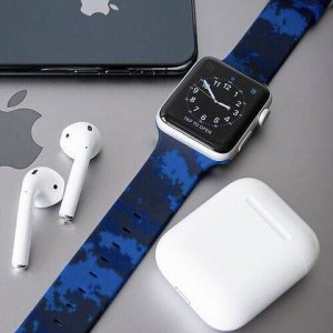 【HORUS WATCH STRAPS】ホルス Apple watch バンド レッド グレー ブルー カモフラージュ柄 迷彩 42mm 44mm series6 series5 series4 ser