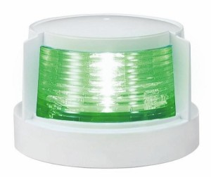 小糸製作所/KOITO LED小型船舶用船灯 第二種舷灯(スターボードライト) 発光色：緑/ボディ色：ホワイト MLR-4AB2 入数：1個