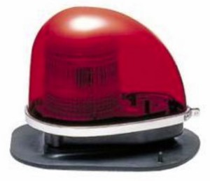 小糸製作所/KOITO 赤色丸型警光灯 12V 2N型 フラッシュランプ ゴムマグネットタイプ DFL-2NBR 入数：1個
