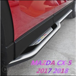 車用メッキパーツ 車アルミニウム合金 ランニングボード サイドステップ ナーフ バーペダル 17 マツダ CX-5 2017 2018 タイプA AL-AA-594