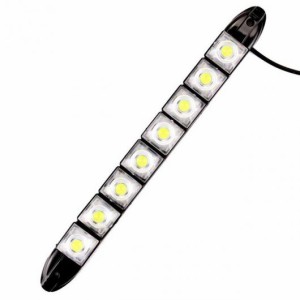 AL 2ピース ライトアセンブリ 6000K 12V フレキシブル LED DRL デイタイム ランニング ランプ デイライト COB フォード クーガ 8 Pcs Cob