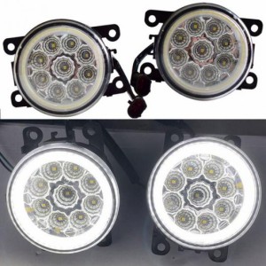 ホンダ クロスツアー 2013 ~ 2015 4000LM LED バルブ H11 フォグライト + エンジェルアイ デイタイムランニングライト DRL 12V フォグラ