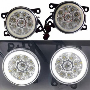 ホンダ CR-V CRV 2.4L L4 2012 ~ 2014 4000LM LED バルブ H11 フォグライト + エンジェルアイ デイタイムランニングライト DRL 12V White