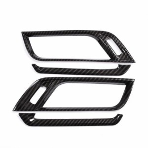 カーボン調 BMW X1 F48 2016-2018 ABS プラスチッククロームサイド空調ベント カバー BMW X2 F47 2018 4ピース Carbon fiber style AL-DD